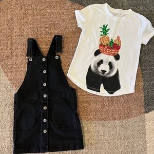 OshKosh B'gosh Black Denim Overall Dress